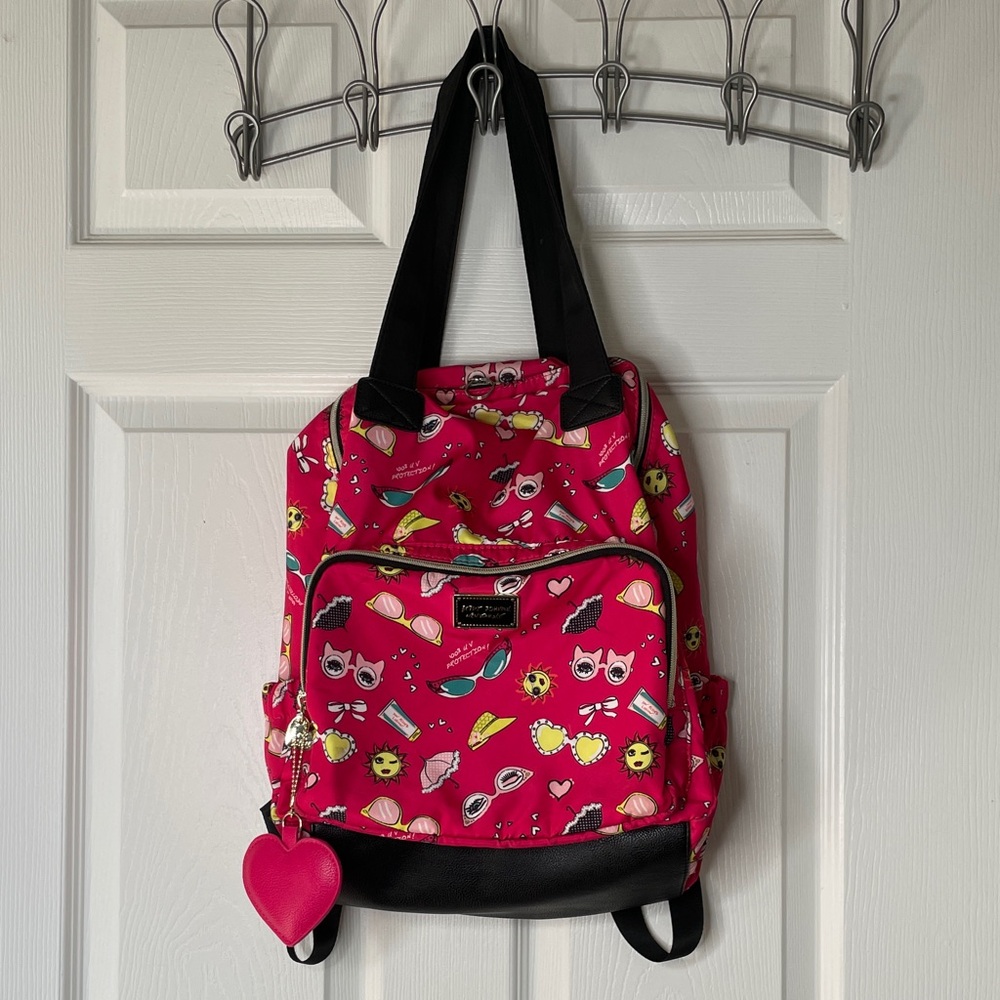 Betsey Johnson Sunmer Beach Theme Backpack Shoulder Bag Y2K